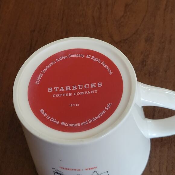 Starbucks Sumatra Extra Bold Tiger Stamp Coffee Mug Cup 2006 - Asia Pacific 16oz - Picture 9 of 10